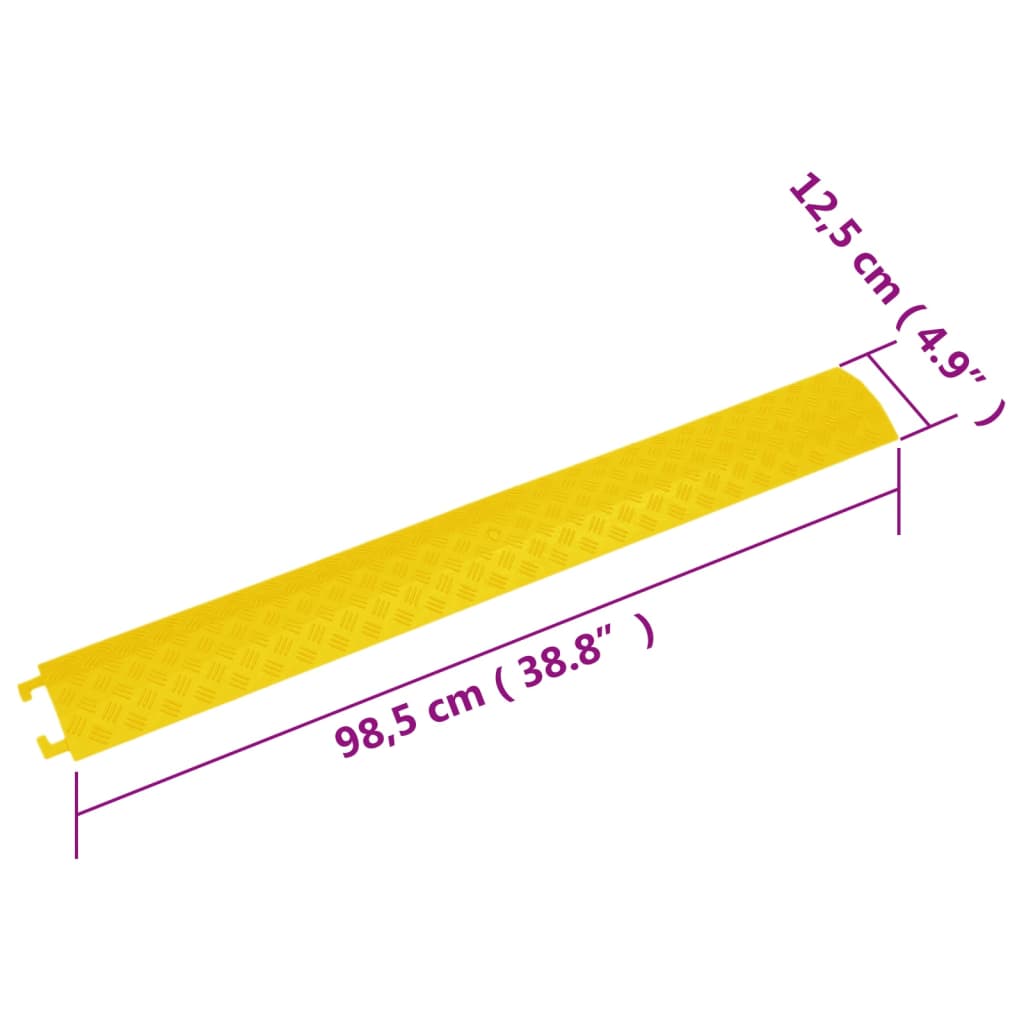 Rampa protetora de cabos 4 pcs 98,5 cm amarelo