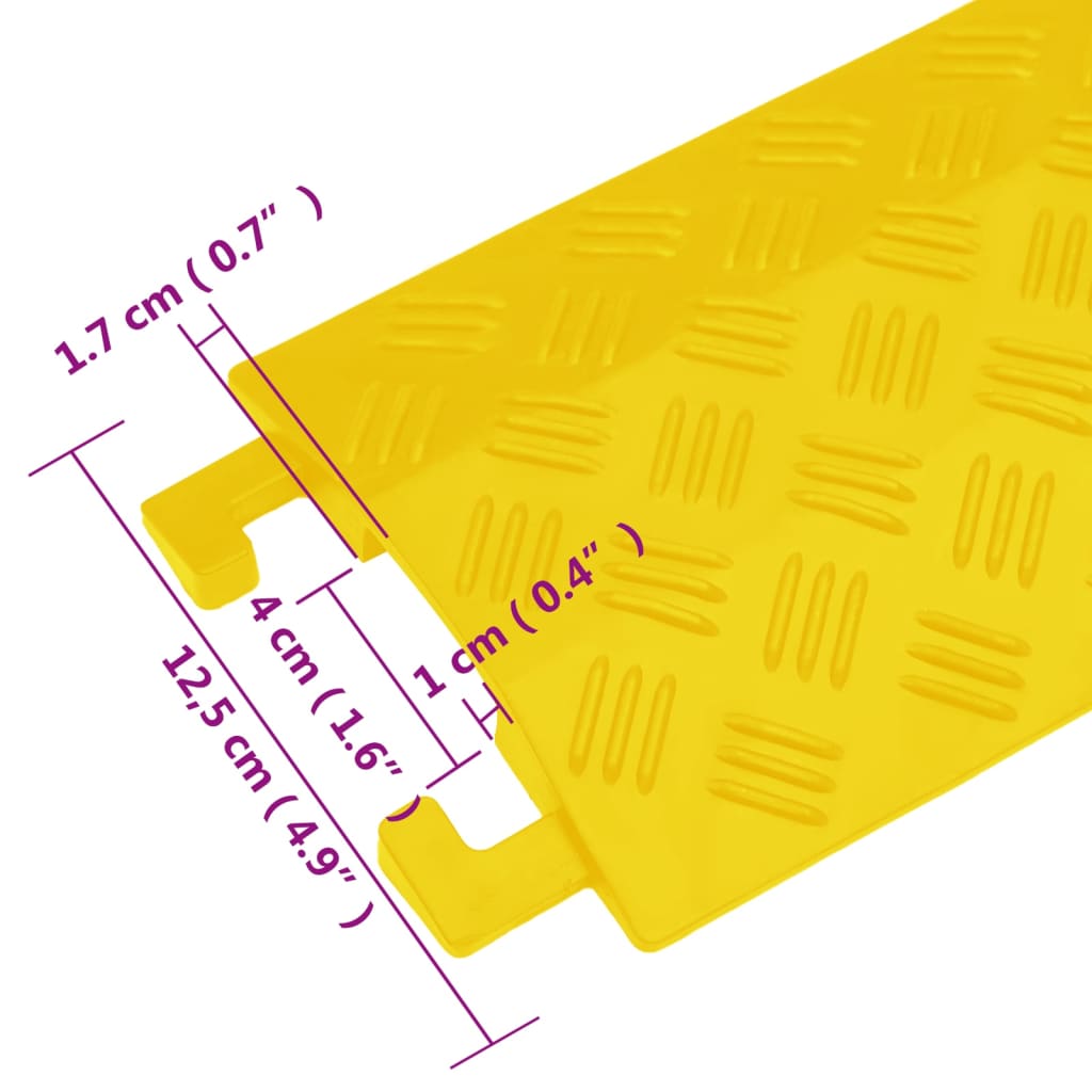 Rampa protetora de cabos 4 pcs 98,5 cm amarelo