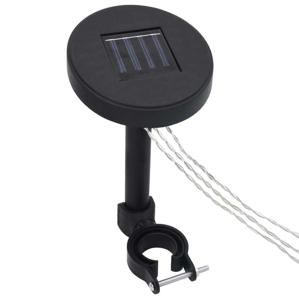 Gazebo c/ mosquiteiro e cordões luzes LED 3x3x2,73m antracite