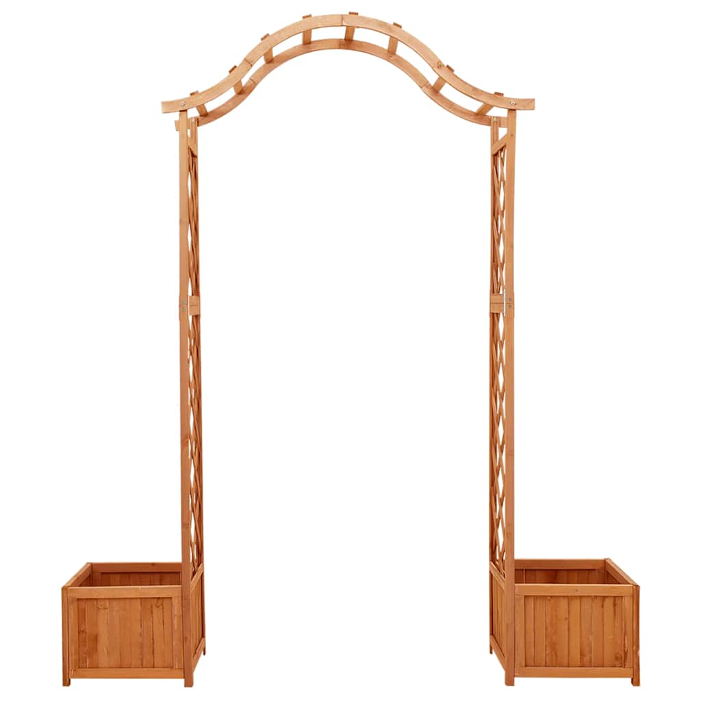 Pérgola de jardim com vasos madeira de abeto maciça