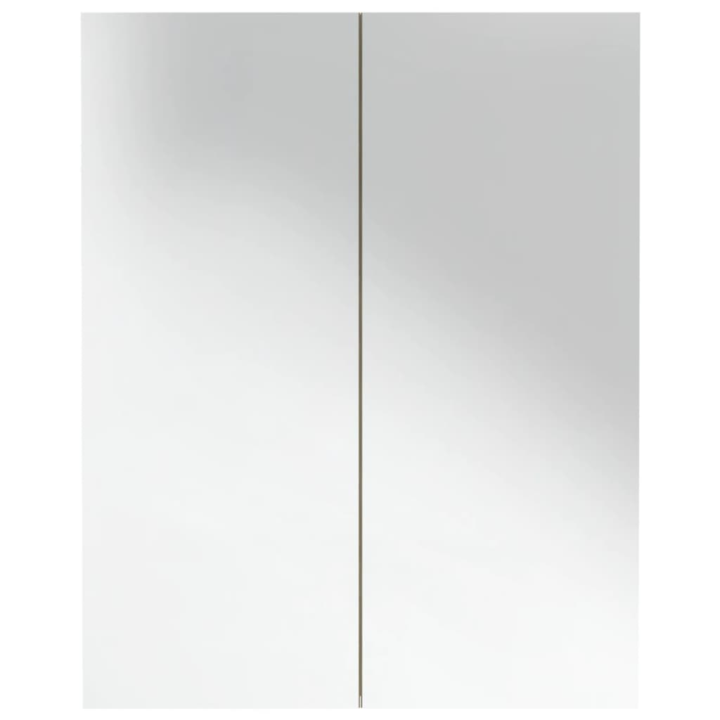Armário espelhado p/ casa banho 60x15x75 cm MDF branco/carvalho