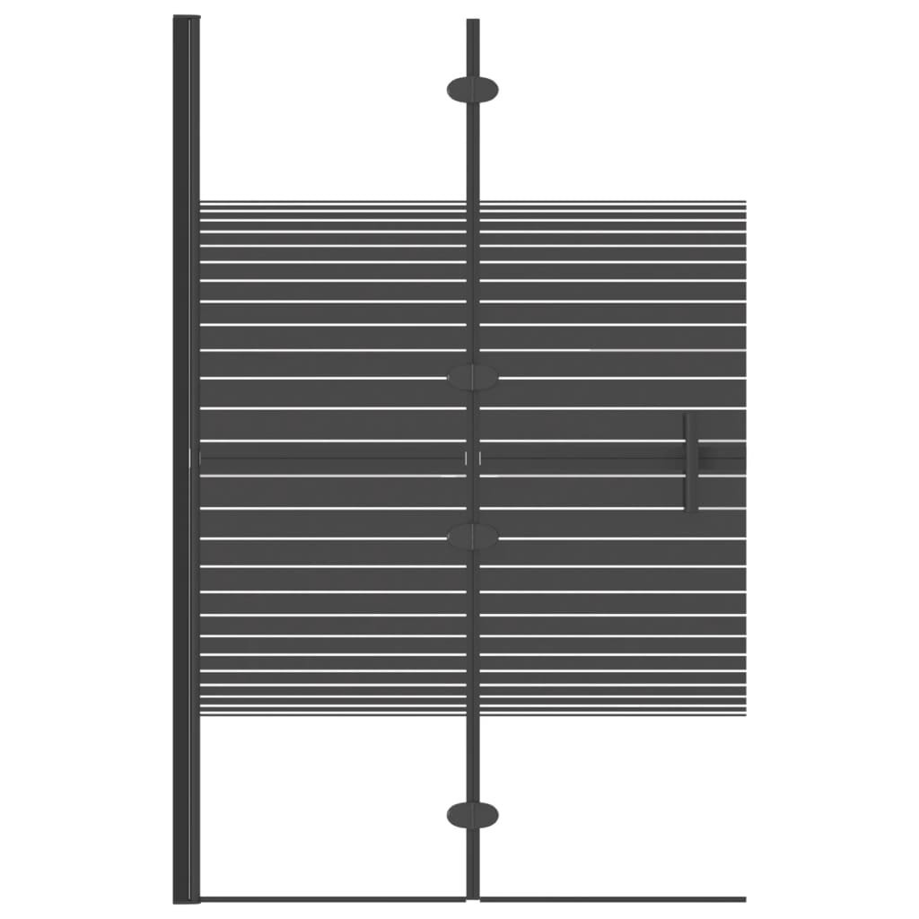 Divisória de chuveiro dobrável ESG 80x140 cm preto