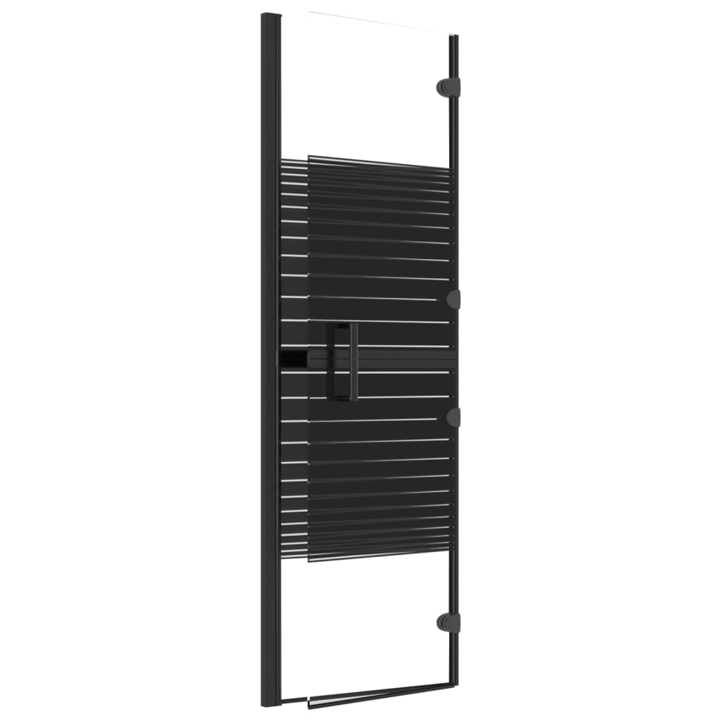 Divisória de chuveiro dobrável ESG 80x140 cm preto