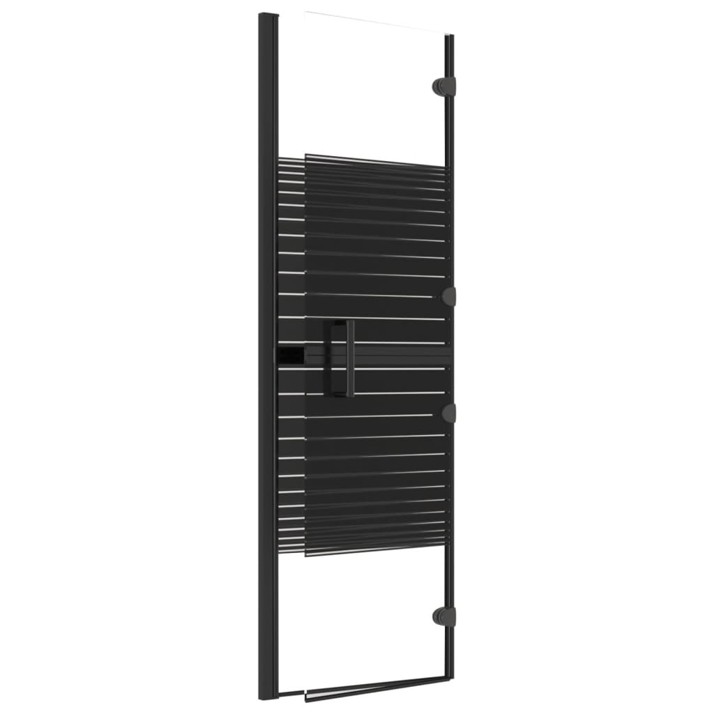 Divisória de chuveiro dobrável ESG 100x140 cm preto