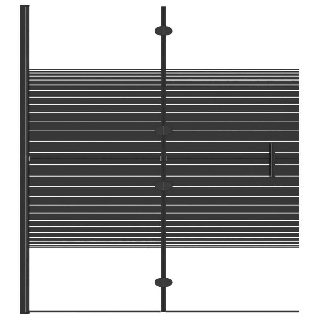 Divisória de chuveiro dobrável ESG 120x140 cm preto