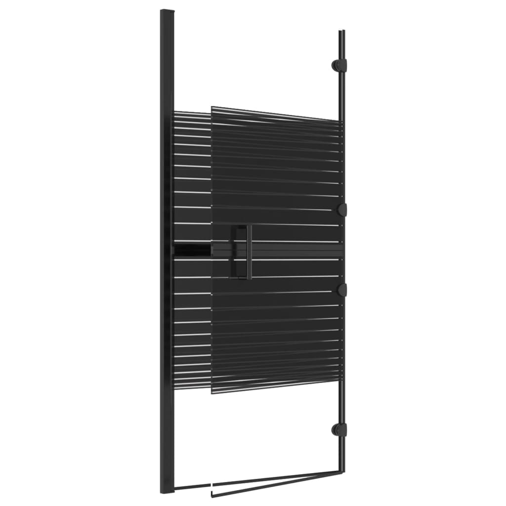 Divisória de chuveiro dobrável ESG 120x140 cm preto