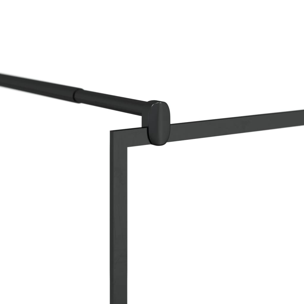 Divisória de chuveiro c/ vidro transparente ESG 115x195cm preto