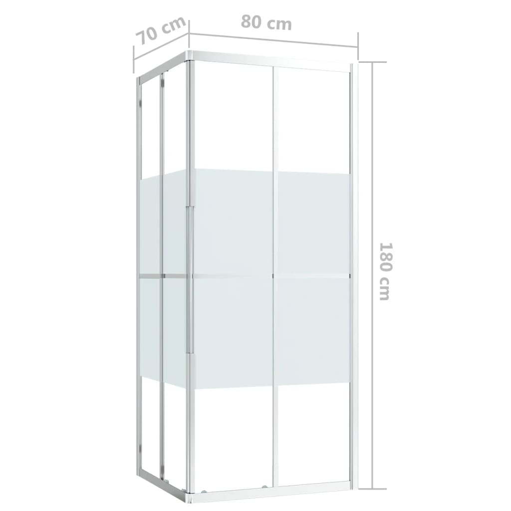 Cabine de duche ESG 80x70x180 cm