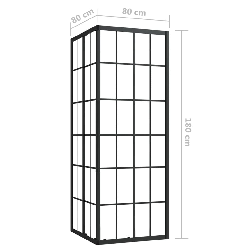 Cabine de duche ESG 80x80x180 cm
