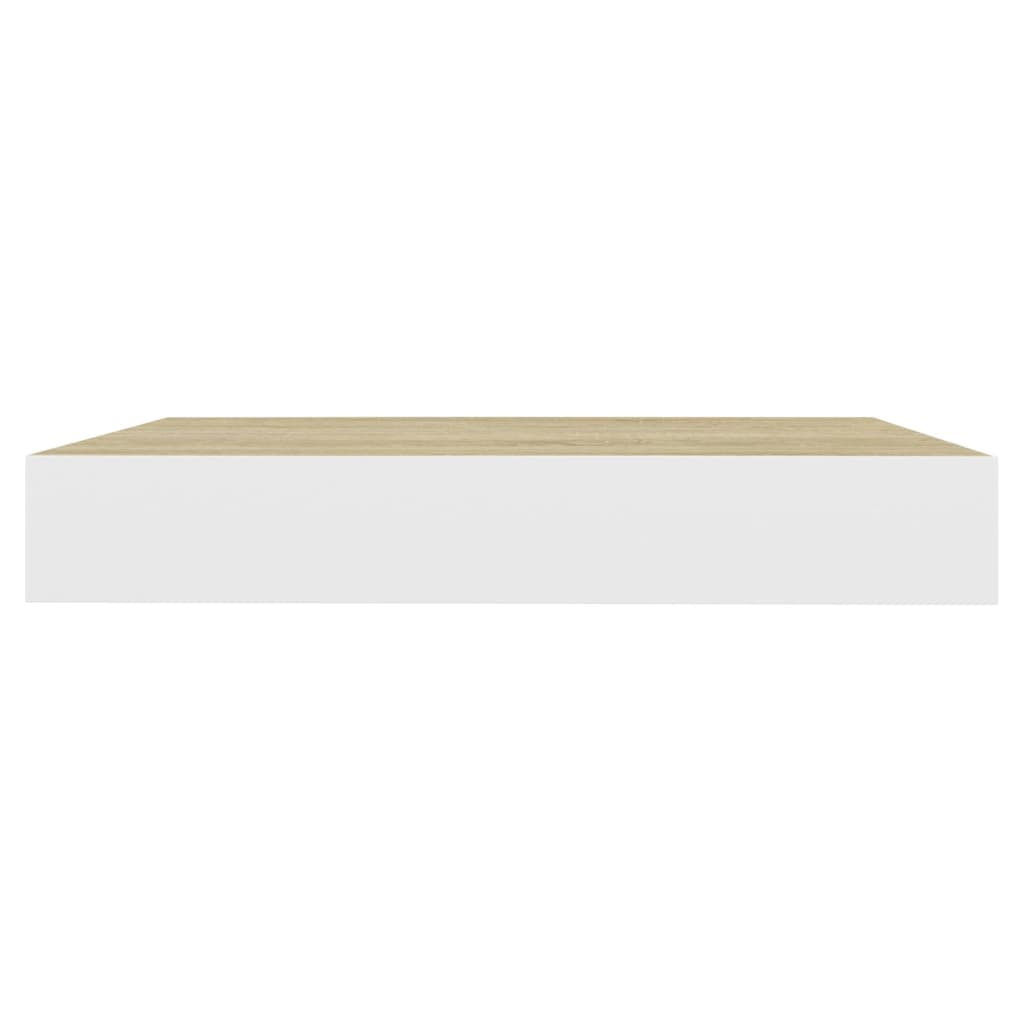Prateleiras de parede 4 pcs 23x23,5x3,8cm MDF carvalho e branco