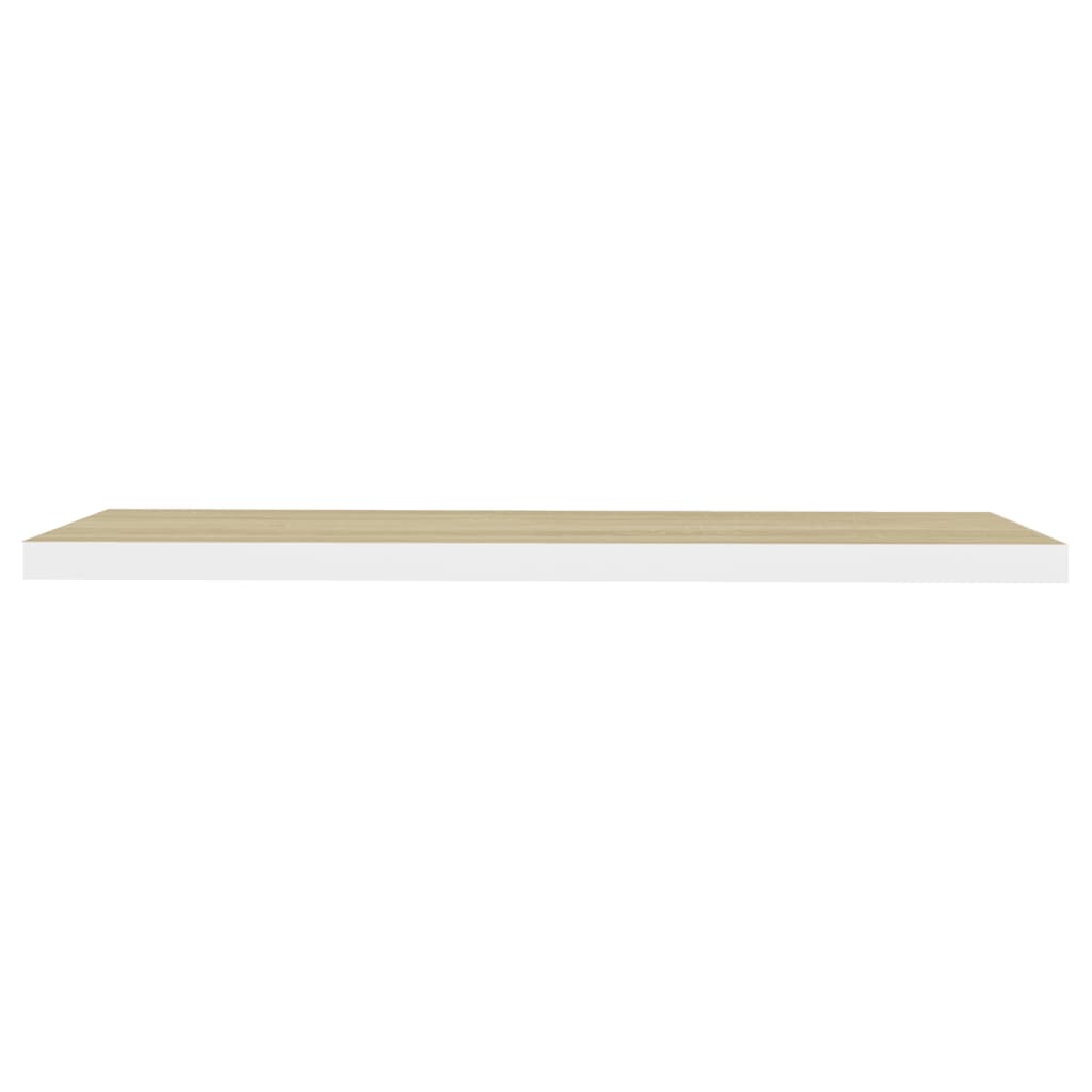 Prateleiras parede 4 pcs 120x23,5x3,8 cm MDF carvalho e branco