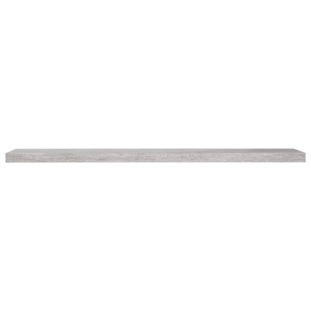 Prateleiras de parede 2 pcs 120x23,5x3,8cm MDF cinzento-cimento