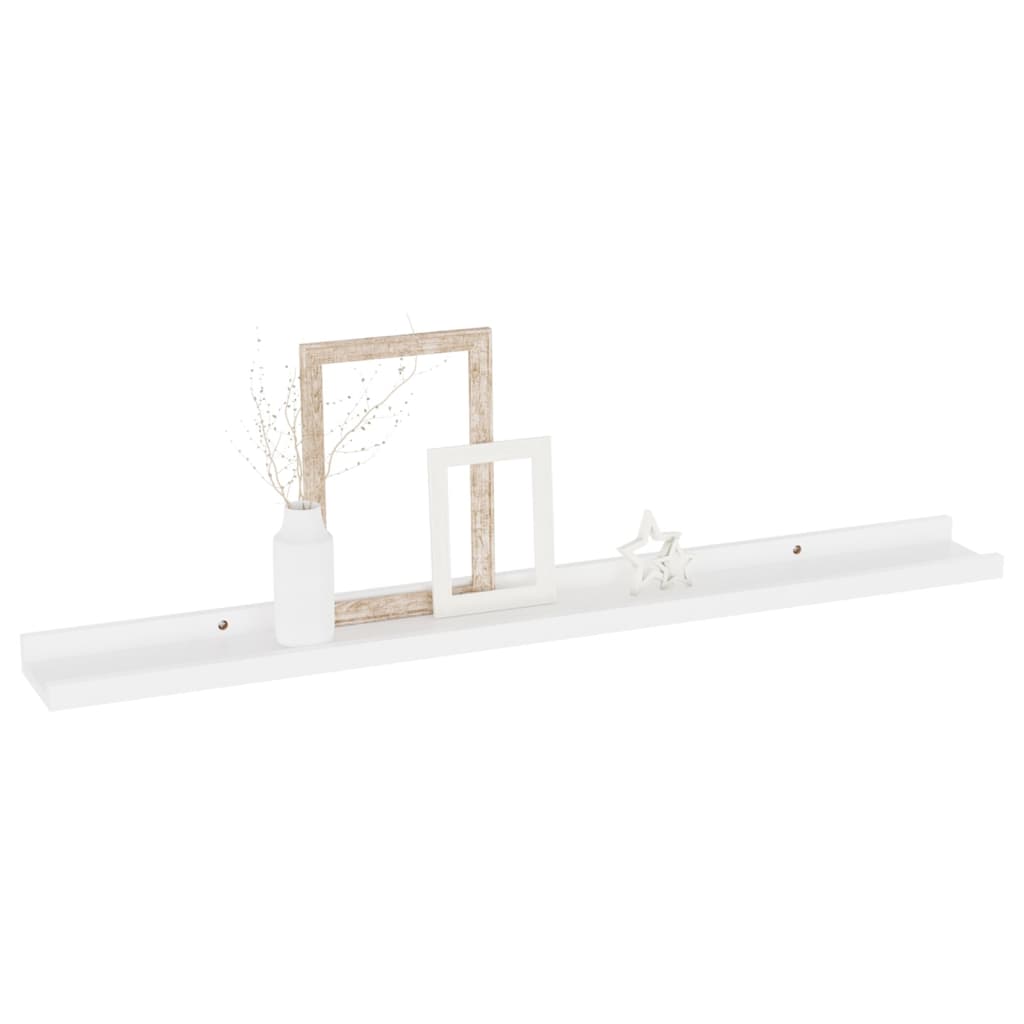 Prateleiras de parede 4 pcs 80x9x3 cm branco
