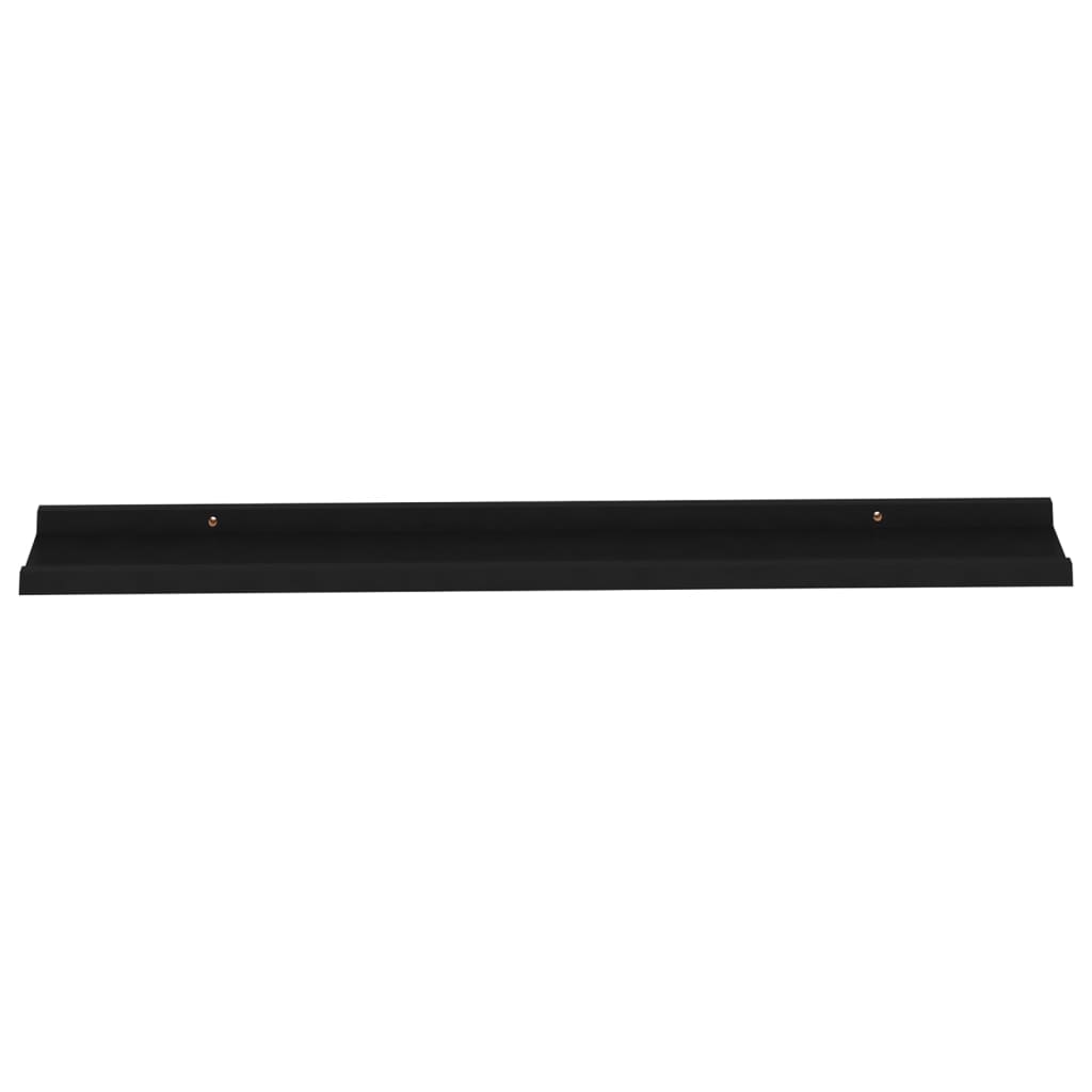Prateleiras de parede 4 pcs 100x9x3 cm preto