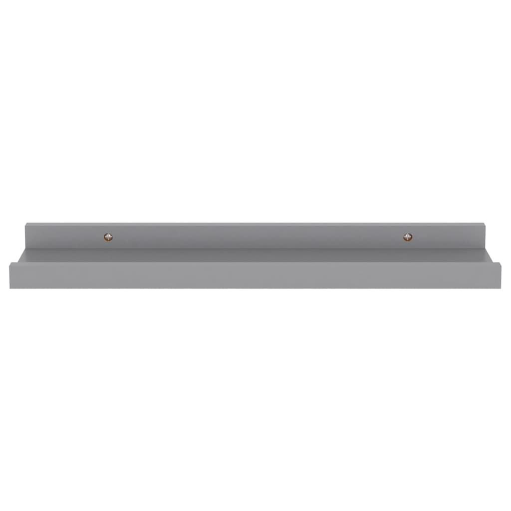 Prateleiras de parede 4 pcs 40x9x3 cm cinzento