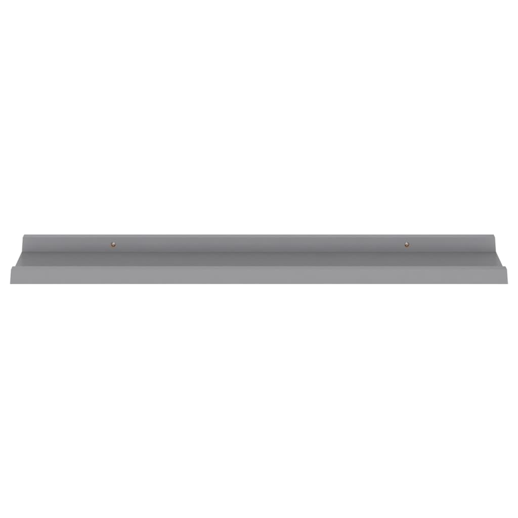 Prateleiras de parede 4 pcs 80x9x3 cm cinzento