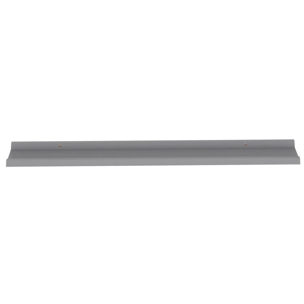 Prateleiras de parede 4 pcs 100x9x3 cm cinzento