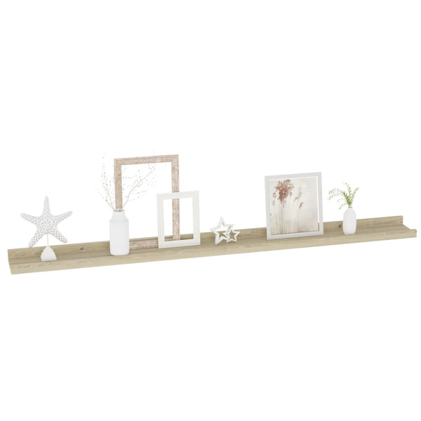 Prateleiras de parede 4 pcs 100x9x3 cm carvalho sonoma
