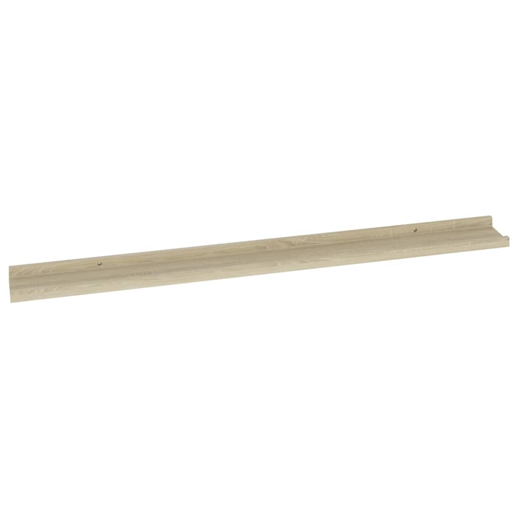 Prateleiras de parede 4 pcs 100x9x3 cm carvalho sonoma