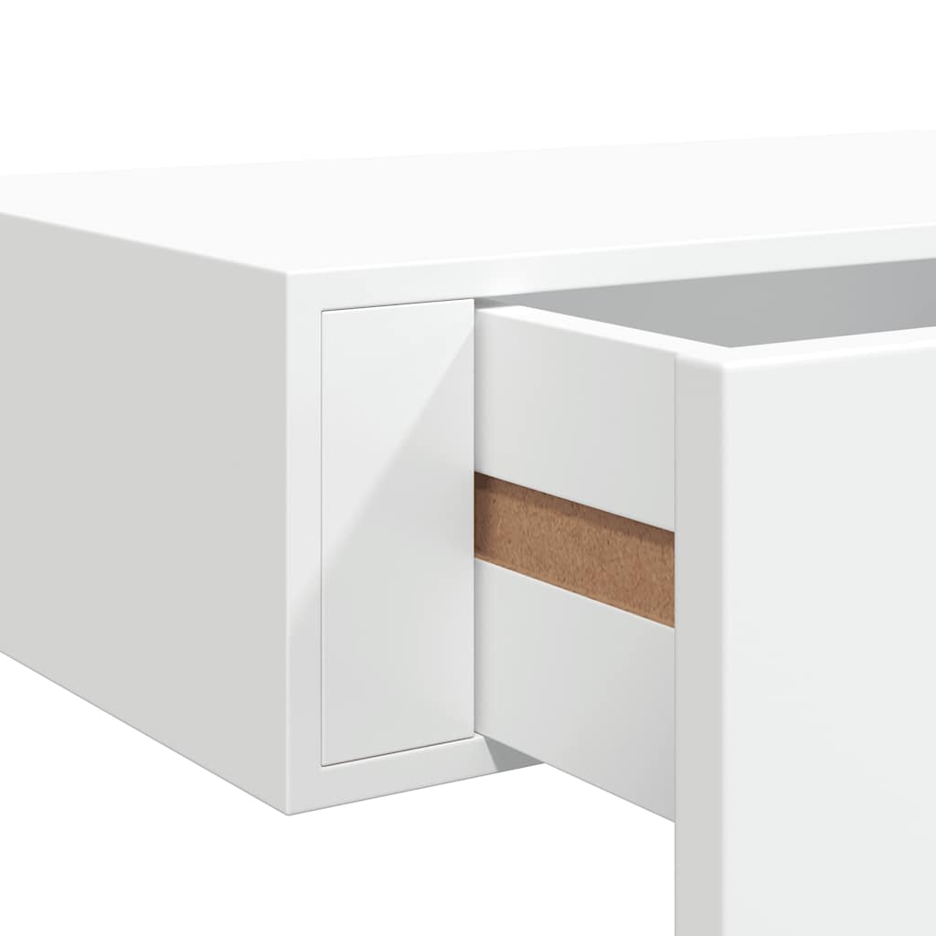 Prateleira de parede com gaveta MDF 40x23,5x10 cm branco