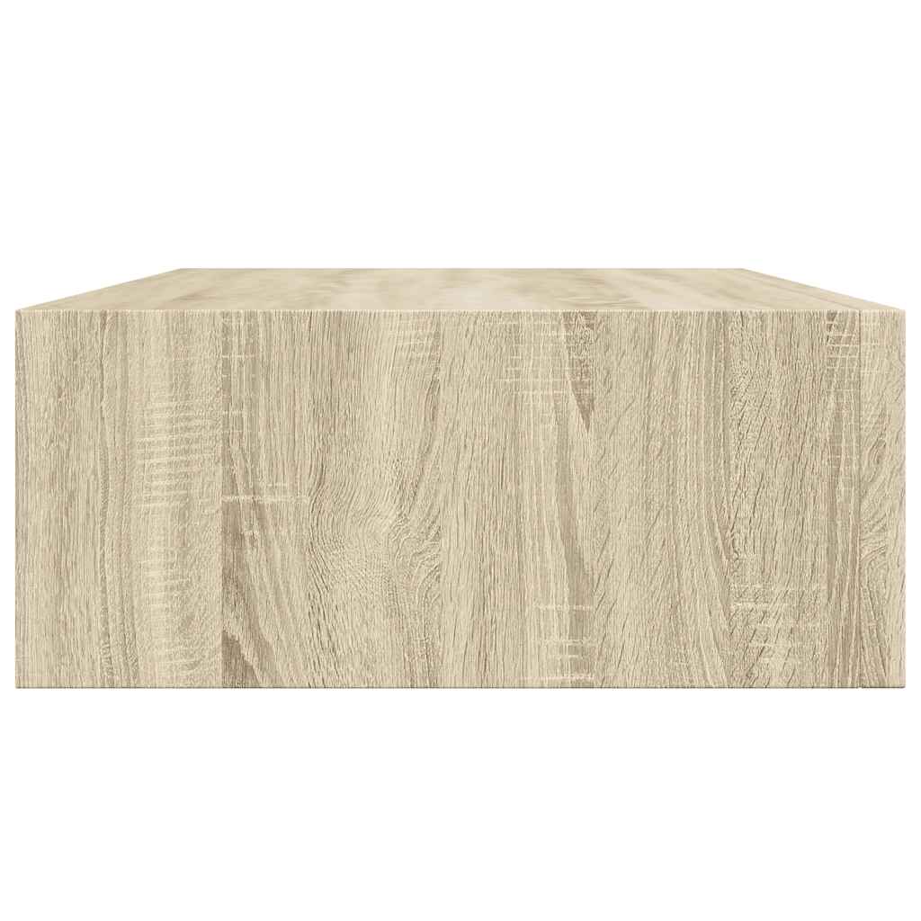 Prateleiras de parede c/ gavetas 2pcs MDF 40x23,5x10cm carvalho