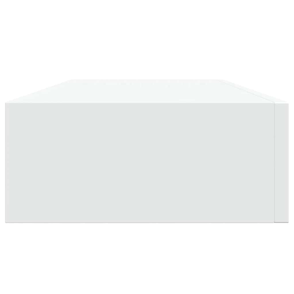 Prateleiras de parede com gavetas 2pcs MDF 60x23,5x10 cm branco