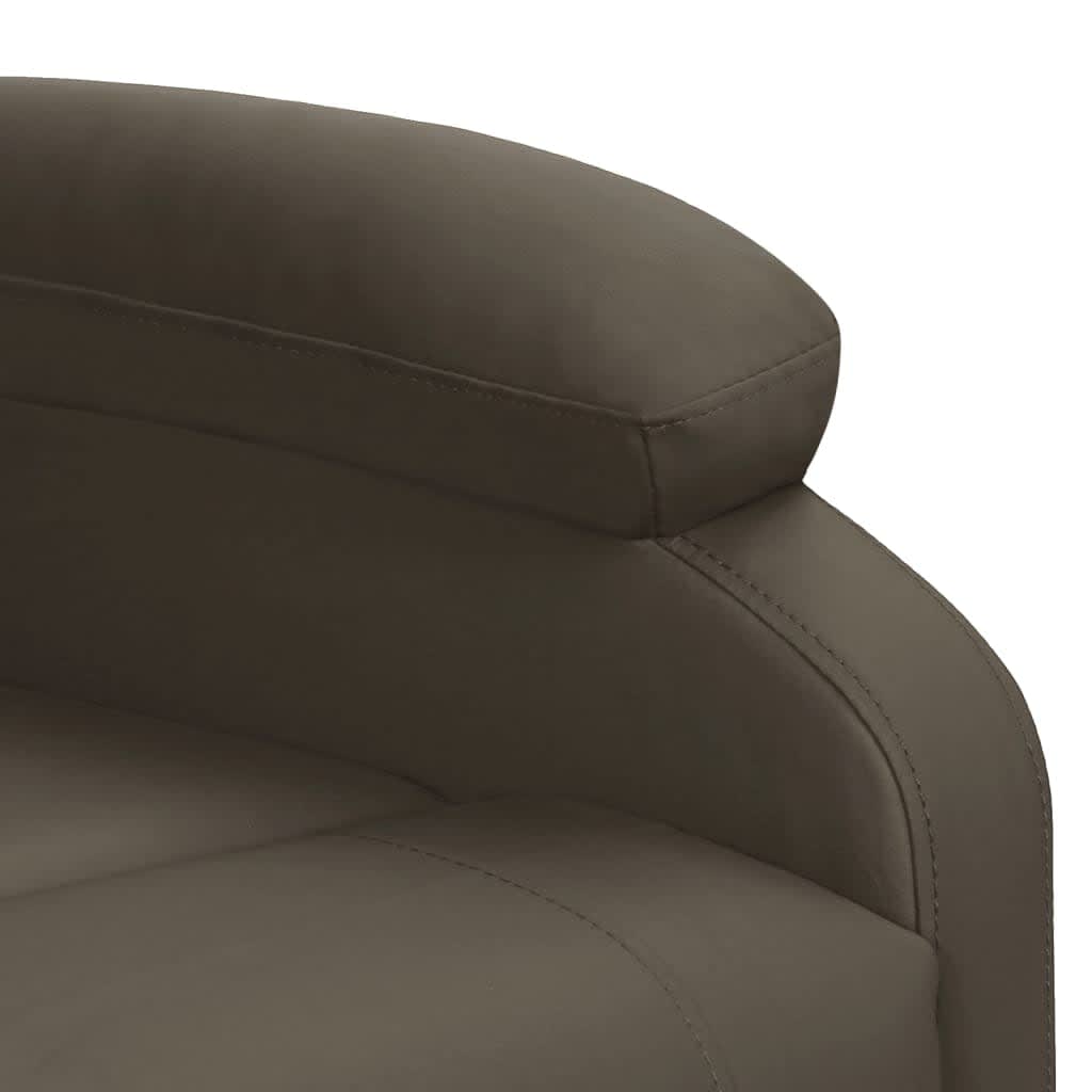 Poltrona de massagens elevatória couro artificial cinzento