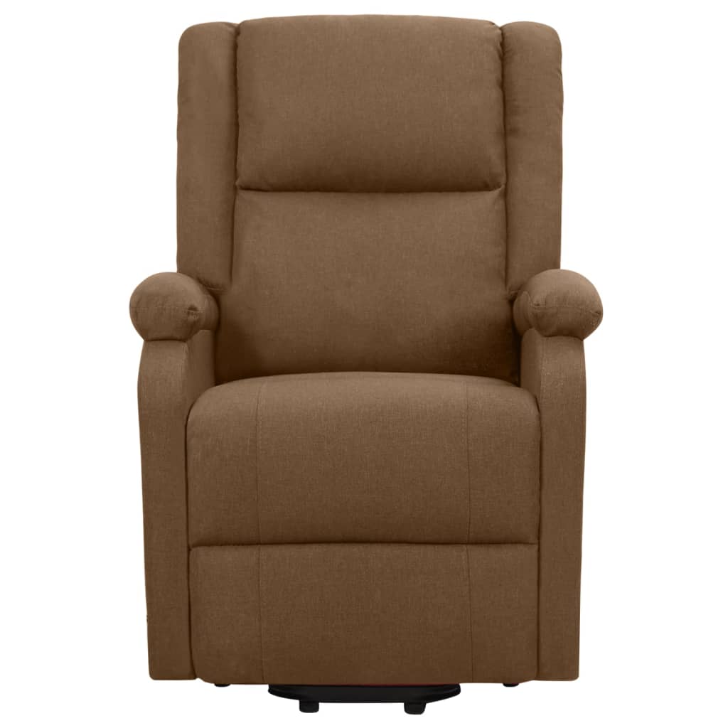 Poltrona elevatória de massagens tecido castanho
