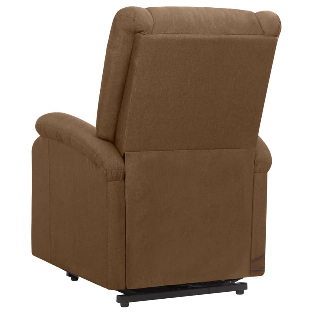 Poltrona elevatória de massagens tecido castanho
