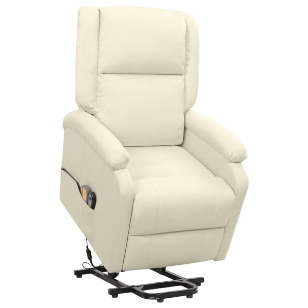 Poltrona de massagens tecido cor creme