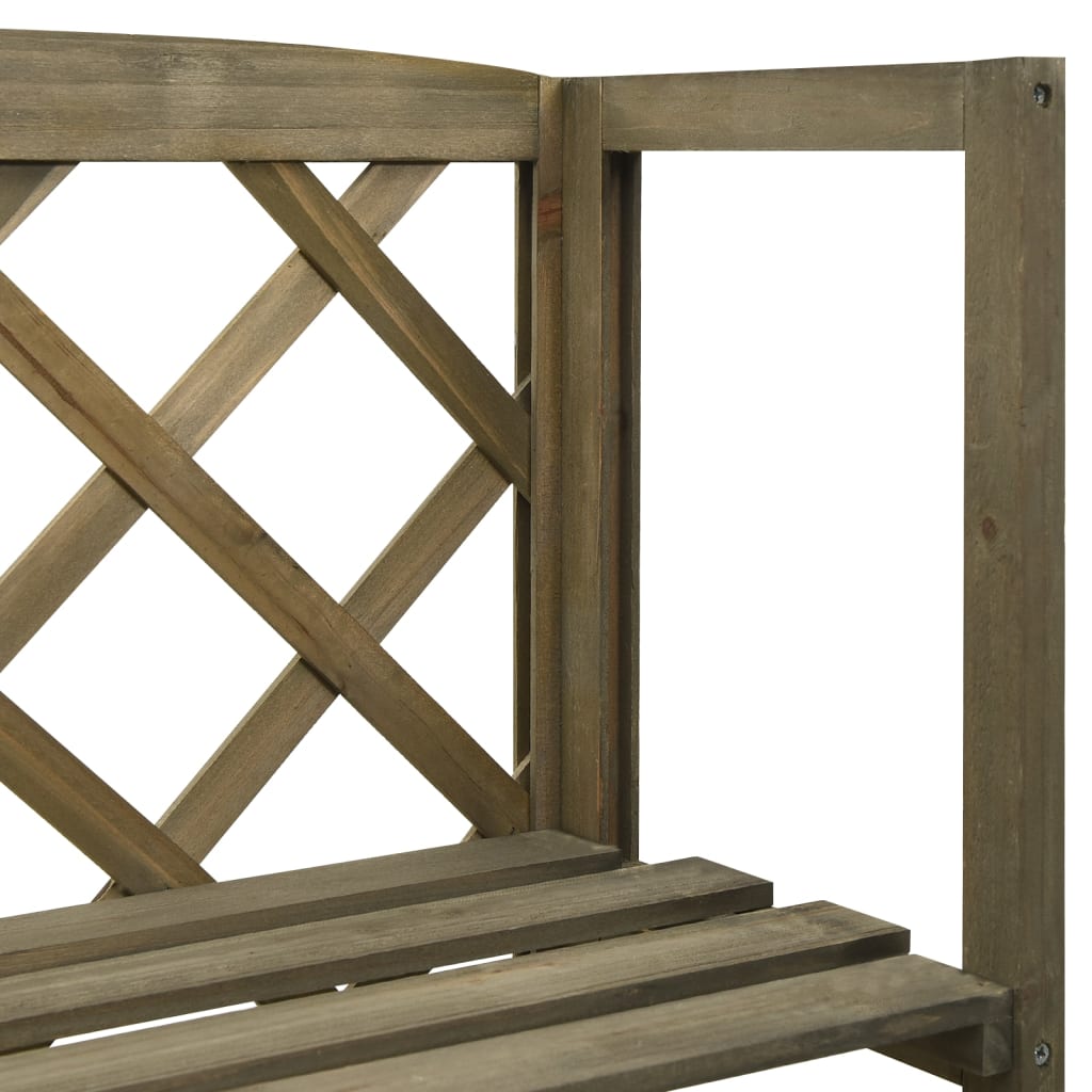 Treliça com prateleiras 55x30x140 cm abeto maciço cinzento