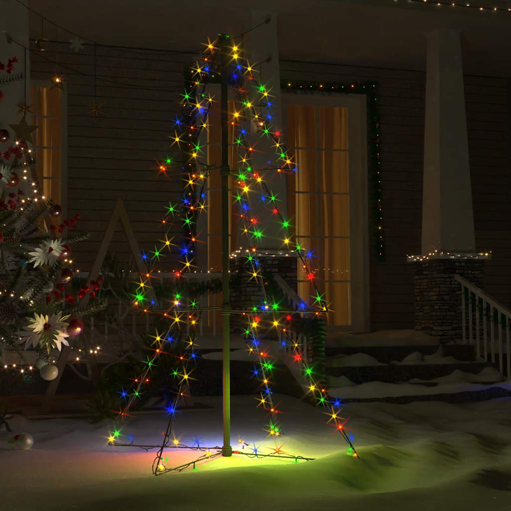 Árvore de Natal em cone 160 LEDs 78x120 cm interior e exterior