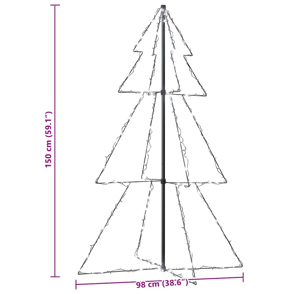Árvore de Natal em cone 200 LEDs 98x150 cm interior e exterior