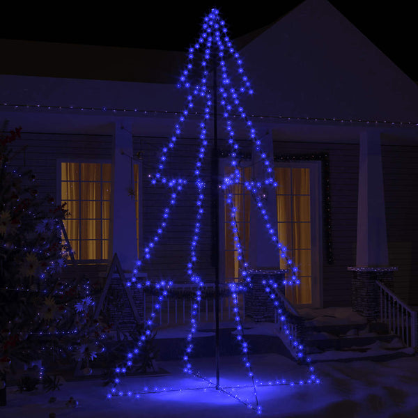 Árvore de Natal em cone 360 LEDs 143x250 cm interior e exterior
