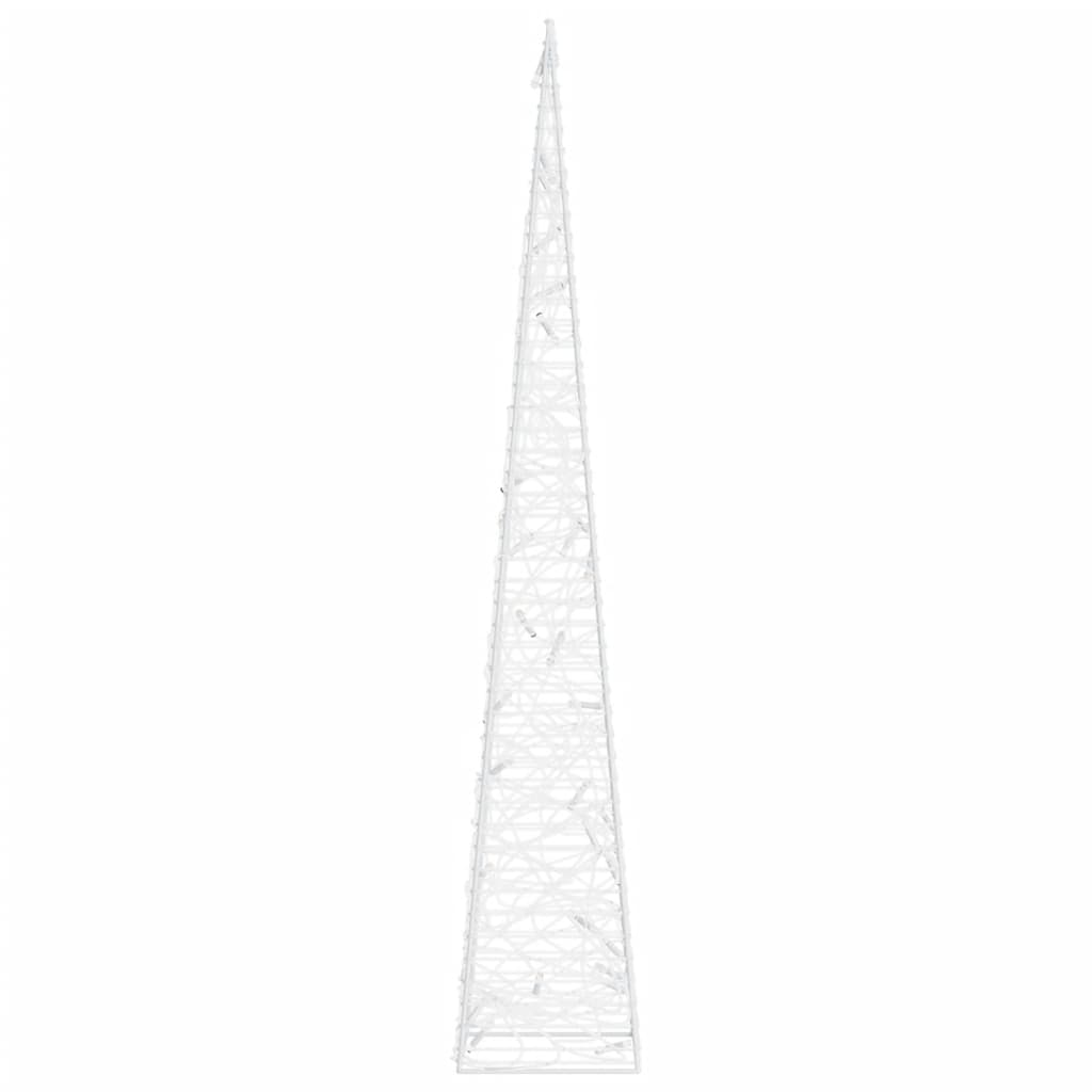 Cone de iluminação decorativo c/ LEDs acrílico 60cm branco frio