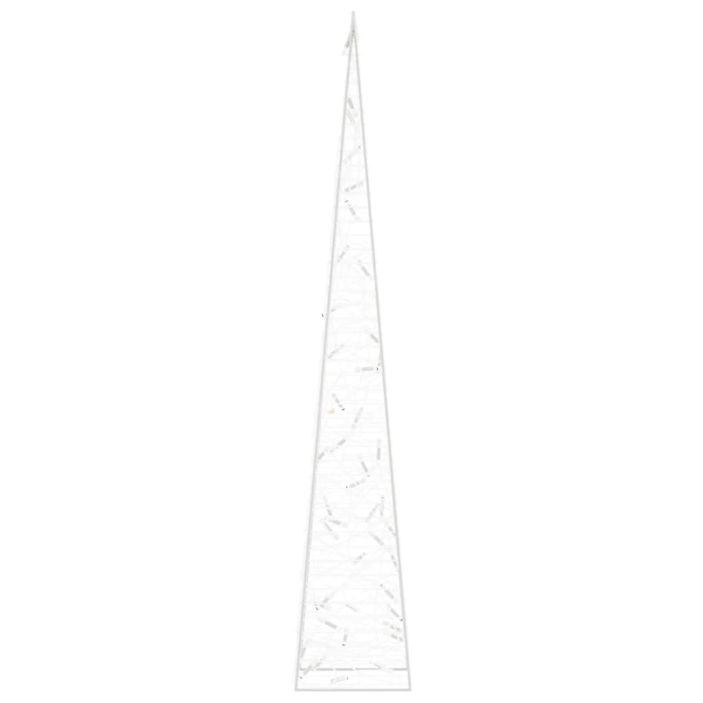 Cone de iluminação decorat. c/ LEDs acrílico 90cm branco quente
