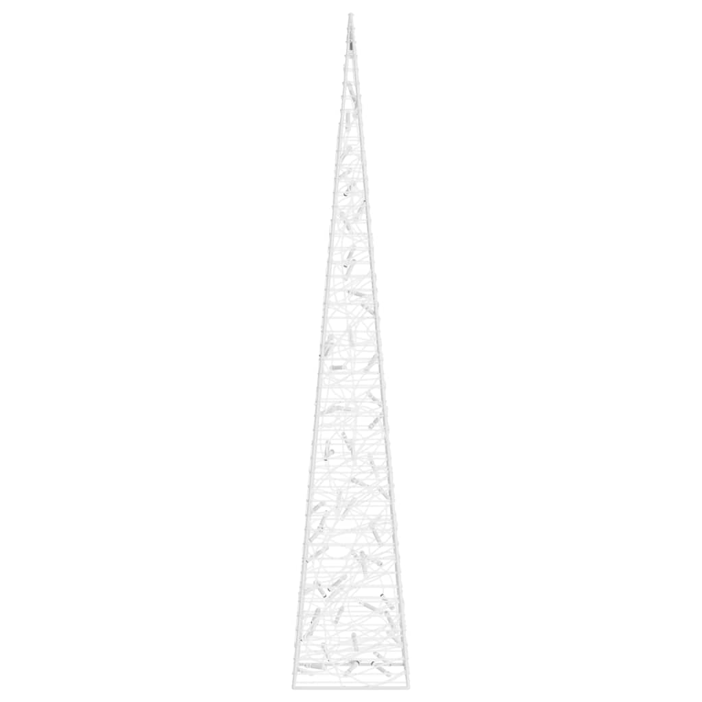 Cone de iluminação decorat. c/ LEDs azuis acrílico 120 cm