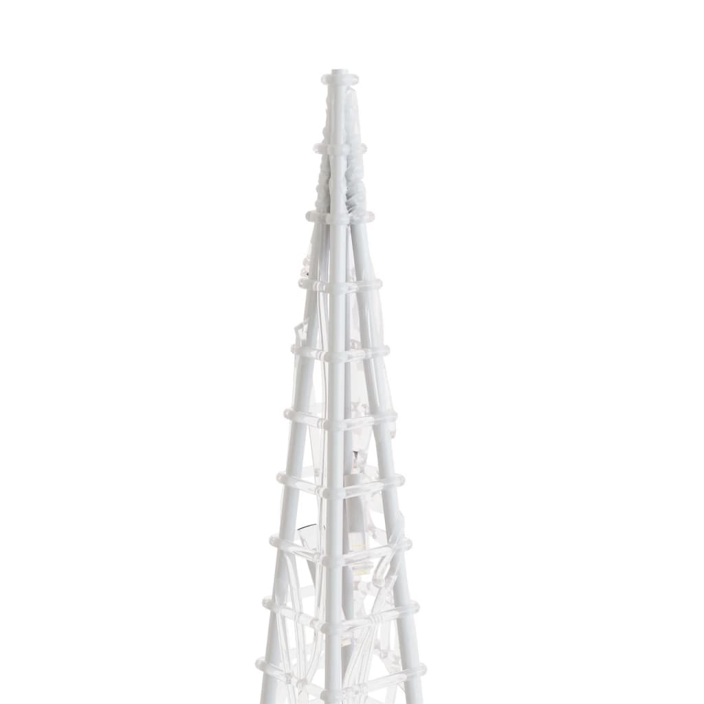 Cone de iluminação decorat. c/ LEDs azuis acrílico 120 cm