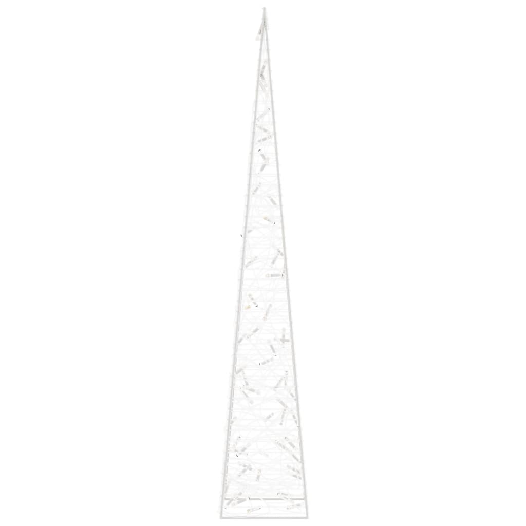 Cone de iluminação decorativo c/ LEDs multicor acrílico 120 cm