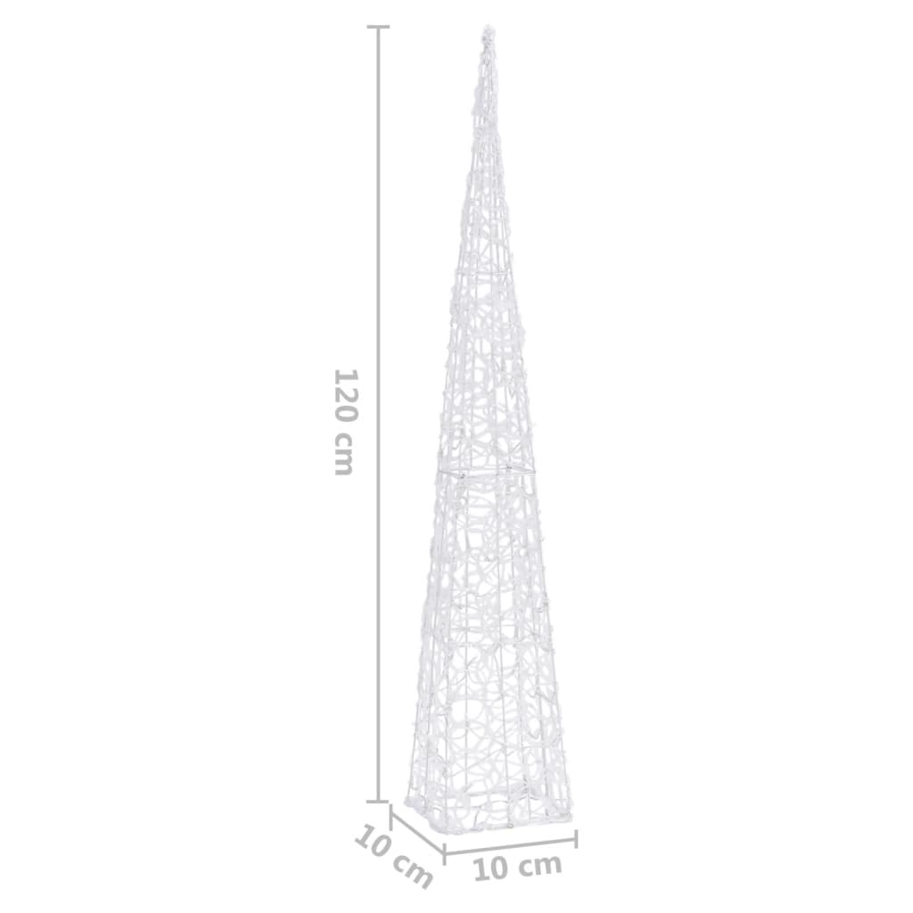 Cone de iluminação decorativo c/ LEDs multicor acrílico 120 cm