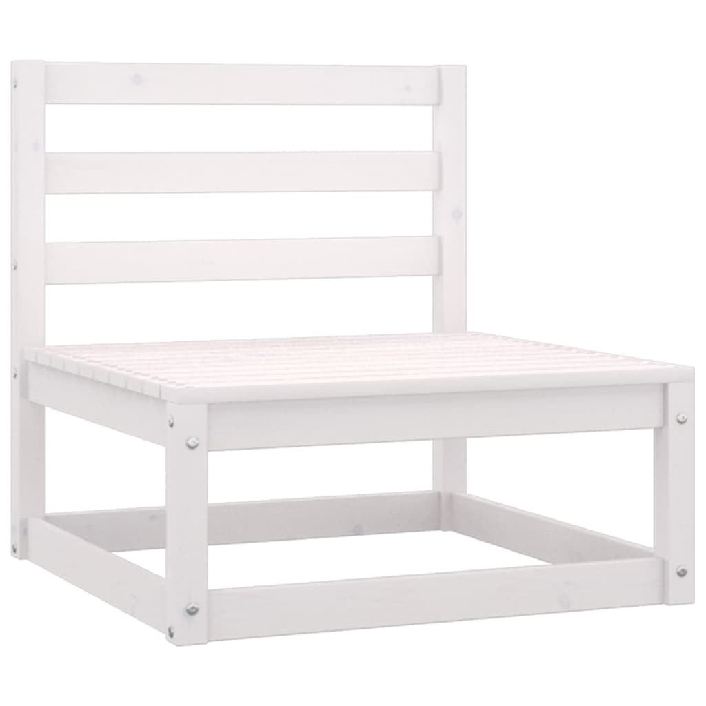 Sofá de 4 lugares para jardim pinho maciço branco