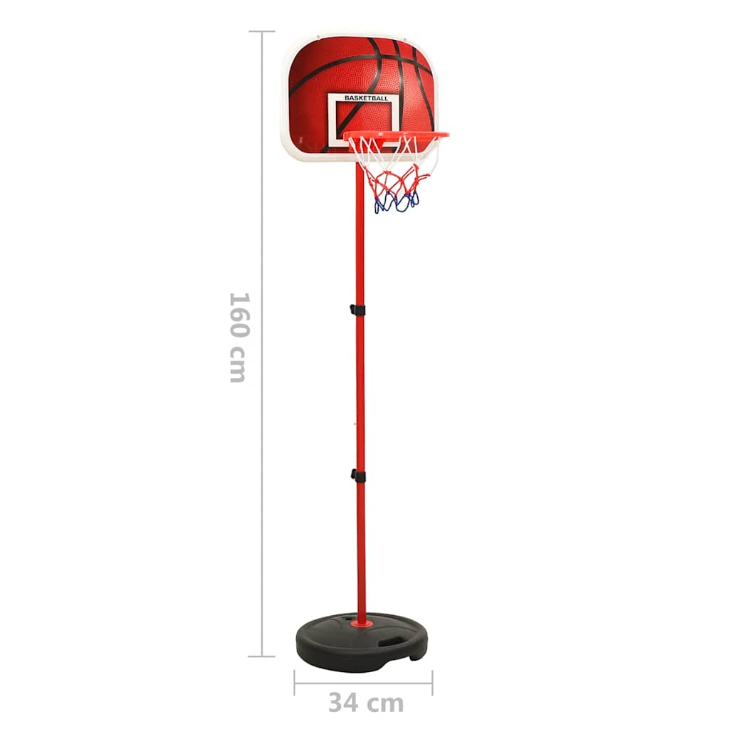 Conjunto jogo de basquetebol infantil ajustável 160 cm