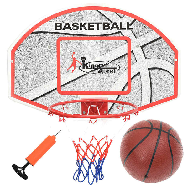 Conjunto tabela basquetebol p/ montar parede 5 pcs 66x44,5 cm