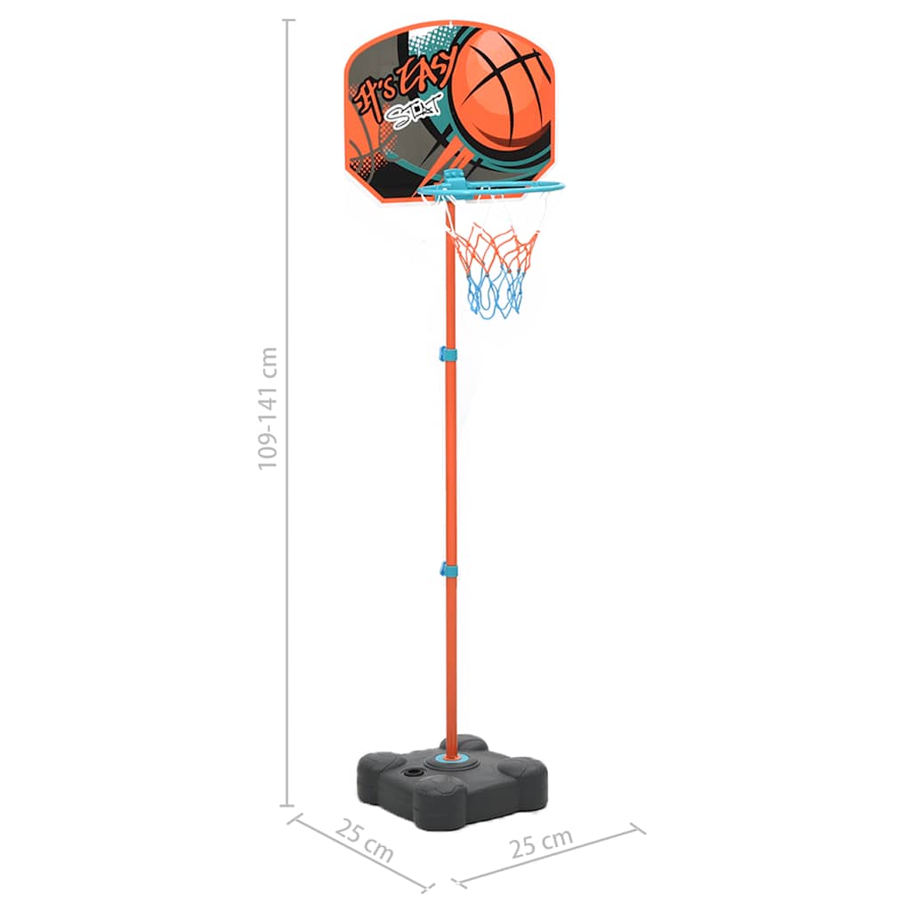 Conjunto jogo de basquetebol portátil ajustável 109-141 cm