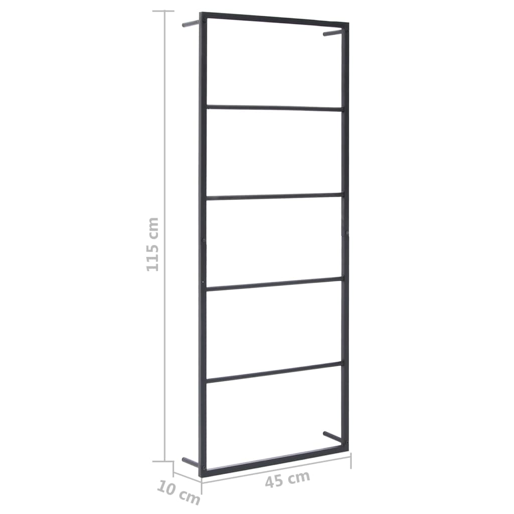 Toalheiro 45x10x115 cm aço preto