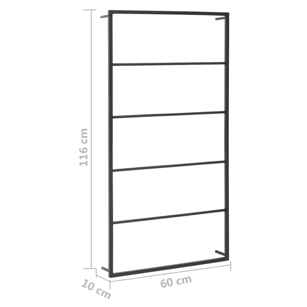 Toalheiro 60x10x116 cm aço preto
