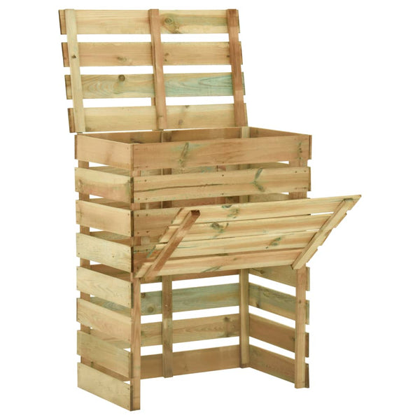 Caixa de compostagem ripada 3 pcs 80x50x100 cm pinho impregnado