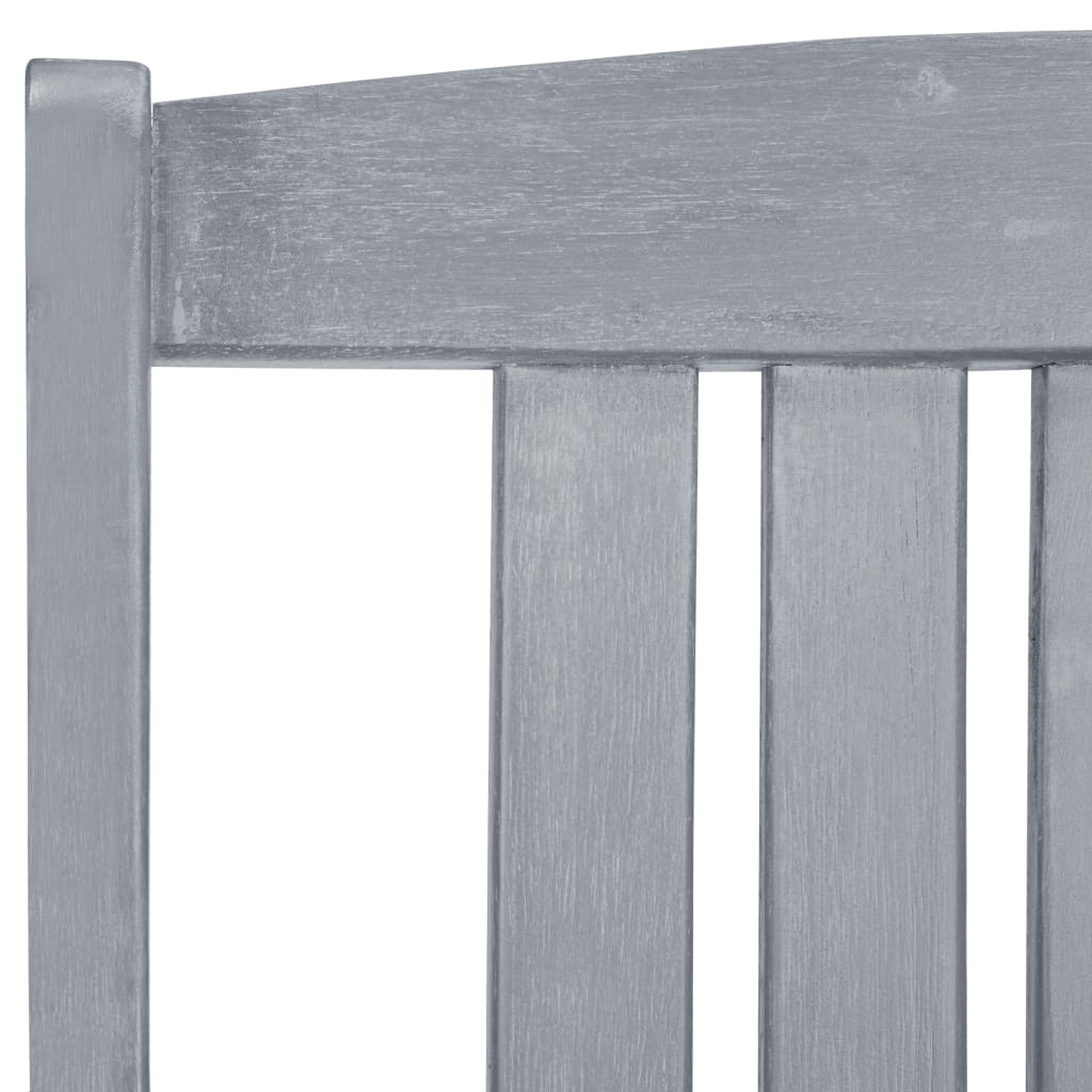 Cadeiras de jardim 8 pcs madeira de acácia maciça cinzento