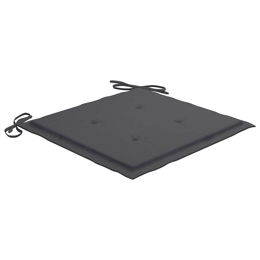 Cadeiras de jardim c/ almofadões 8 pcs acácia maciça cinzento