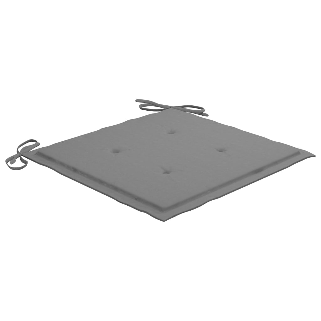 Cadeiras de jardim c/ almofadões 8 pcs acácia maciça cinzento
